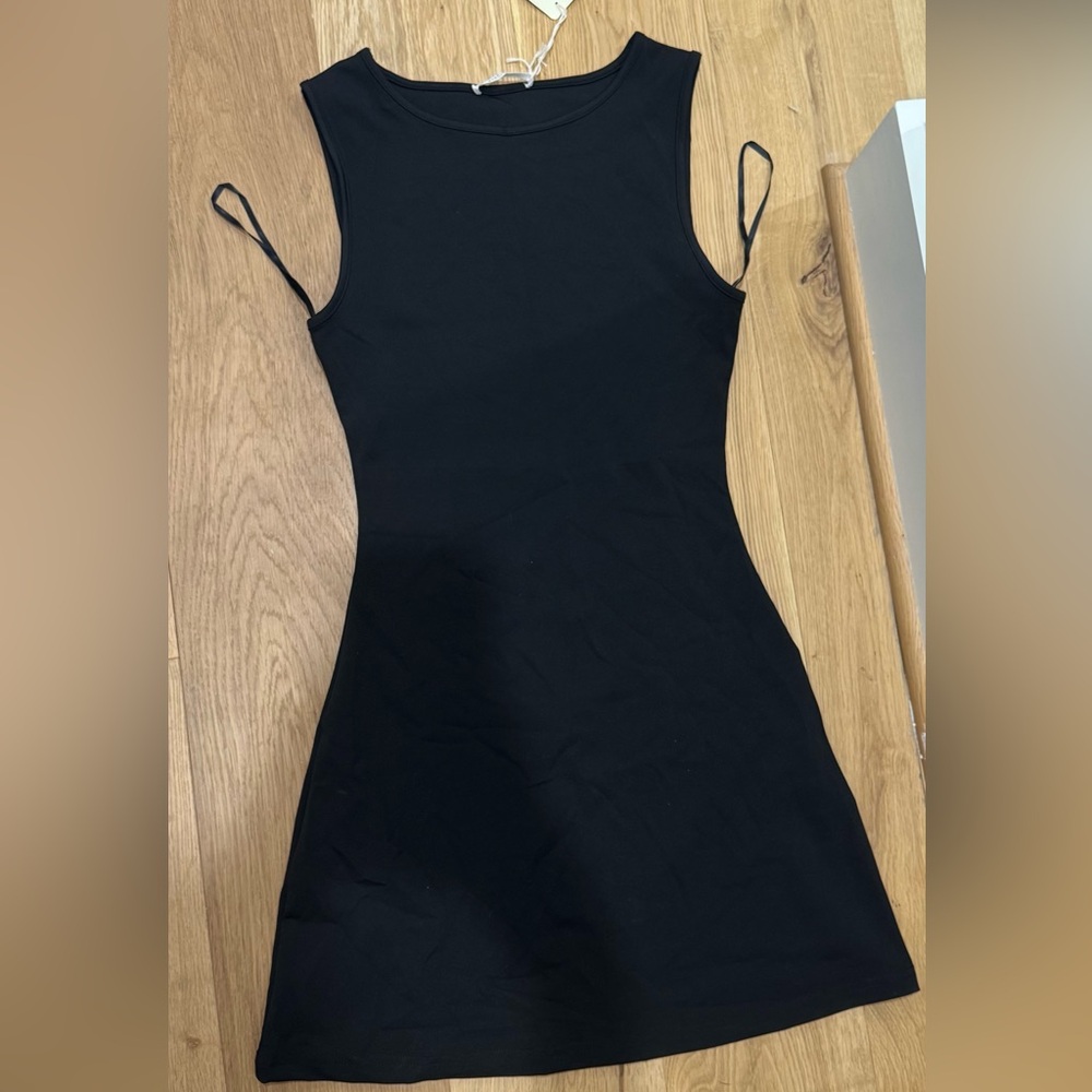 Peppermayo Black Sheath Mini Dress Spaghetti Strap
